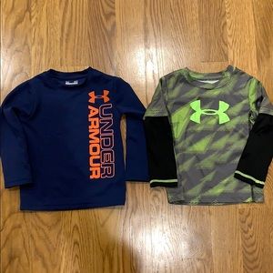 Two Under Armour long sleeve toddler shirts